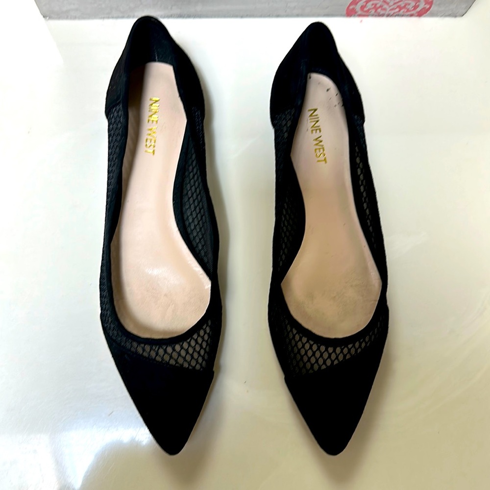 Nine West black pointy flats (8)